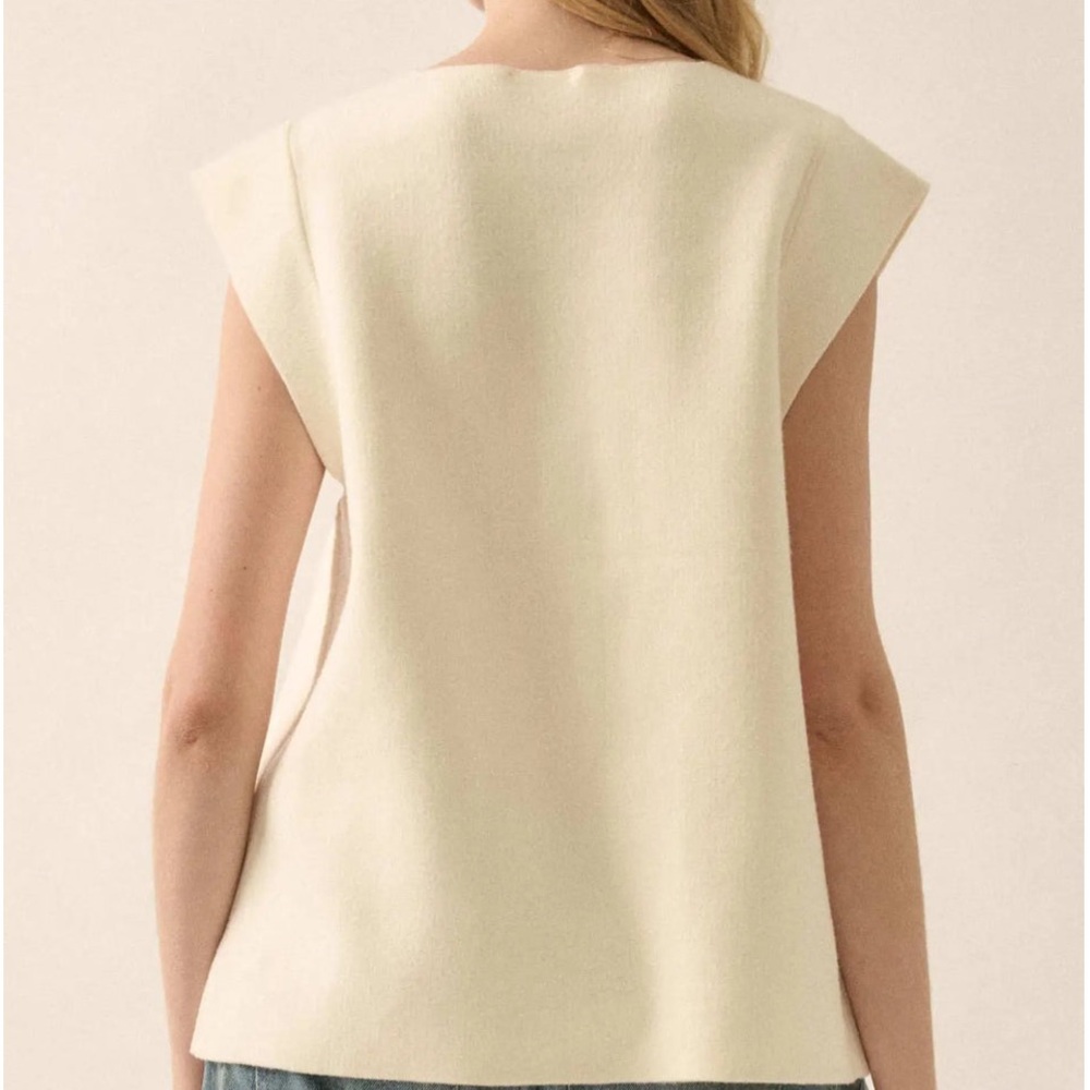 Anthropology Sleeveless Buttoned Vest Top - Picture 6 of 6